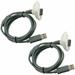 2 Pack of White USB Charging Cables Cords for Xbox 360 Wireless Game Controllers