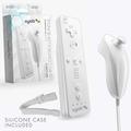 White Remote Wiimote Nunchuck Controller Set Combo for Nintendo Wii And Wii U Game Console