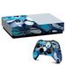 Skins Decal Vinyl Wrap for Xbox One S Console - decal stickers skins cover -Mixed Blue Bubbles Glass
