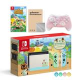 Nintendo Switch Animal Crossing Special Version Console Set Bundle With Animal Crossing: New Horizons And Mytrix Wireless Switch Pro Controller and Accessories