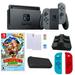 Nintendo Switch in Gray with Donkey Kong Country Game and Accessories