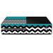 MightySkins MIXBONE-Teal Chevron Skin Decal Wrap for Microsoft Xbox One Console Sticker - Teal Chevron