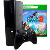 Restored Xbox 360 E 4GB Gaming Console with Peggle 2 Voucher and Controller (Refurbished)