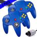 2Pack N64 Controller iNNEXT Classic Retro Wired Controllers Gamepad Controller Joystick for N64 Console Video Games Systemï¼ˆBlueï¼‰