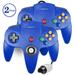 2Pack N64 Controller iNNEXT Classic Retro Wired Controllers Gamepad Controller Joystick for N64 Console Video Games Systemï¼ˆBlueï¼‰