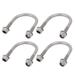 4pcs M6 Thread 304 Stainless Steel Bend U Bolt for 33mm Pipe Outer Dia - Silver Tone