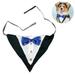 Formal Dog Tuxedo Wedding Dog Bandana Collar Dog Collar with Bow Tie Adjustable Dog Bowtie Collar Bandana for Small Medium Large Dog Pet