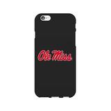 University of Mississippi Black Phone Case Classic V1 - iPhone 6/6s/7/8/6/6s Plus Hybrid