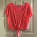 Pink Victoria's Secret Tops | Euc Women’s Victoria’s Secret Pink Crop Shirt Med | Color: Pink | Size: M