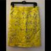 J. Crew Skirts | J.Crew Floral Print Pencil Skirt Size 4 | Color: Gray/Yellow | Size: 4