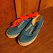 Vans Shoes | Blue Vans Men's 6.5 Women's 8 | Color: Blue/Orange | Size: 8