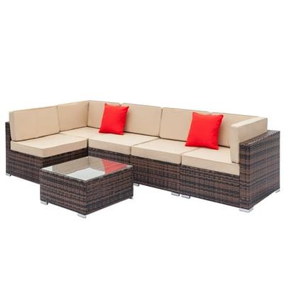 Fully Equipped Weaving Rattan Sofa Set, Sectional Sofa Set Clearance