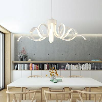 Get The Tfcfl Spiral Led Wave Ceiling Pendant Lamp Chandelier Modern Nordic Light Fixtures From Now Accuweather - Ceiling Pendant Lamp Fixtures