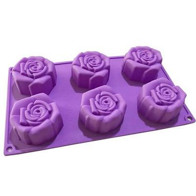 Silicone Soap Mold Resin Clay Candle Molds Sugarcraft Chocolate Moulds Kitchen Baking Cake Tools Baking Cake Decoration Mould Craft Art Flowers Shape Fondant Mold DIY Handmade Candle Making Mould 