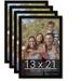 13x21 Black Picture Frame for Puzzles Posters Photos or Artwork Set of 4