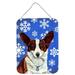 Carolines Treasures LH9288DS1216 Corgi Winter Snowflakes Holiday Wall or Door Hanging Prints 12x16 multicolor