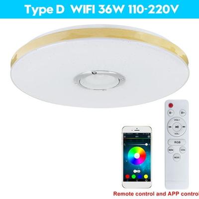 Customer Favorite 72w 36w Dimmable Led Ceiling Lights With Speaker Smart Phone App Control Color Changing Flush Mount Down Light Ac110v Accuweather - How To Swap Out A Ceiling Light Fixture