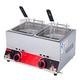 XINGG Professional Commercial Gas Fryer, Stainless Steel LPG Fryer, Adjustable Firepower, 22L Large Capacity Dual Fryer, With Baskets And Lid, Easy Clean