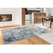 Luxe Weavers Euston Collection Blue 4x5 Abstract Area Rug - 7680 D.Blue-L.Blue 4x5