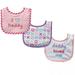 Luvable Friends Baby Girl Cotton Drooler Bibs with Fiber Filling 3pk Pink Dad One Size