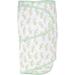 Miracle Blanket Baby Sleep Wearable Swaddle Wrap for Newborn Infant Boy or Girl 0-3 Months - Camper and Trees pattern with Green Trim