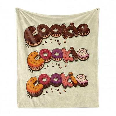 Cozy Plush for Indoor and Outdoor Use Multicolor Repetitive Bakery Confectionery Doughnuts Along Tasty Icing on Plain Background 60 x 80 Ambesonne Donut Soft Flannel Fleece Throw Blanket 