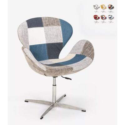 Drehbarer Stuhl Sessel im Patchwork Stil höhenverstellbar Stork - Patchwork 6 Image