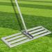 VEVOR Lawn Leveling Rake 30 x 10in Stainless Steel Lawn Leveler Tool with 77 in Handle Sand Gravel Leveler rake for Yard Garden Ground and Golf Lawn