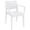 Siesta ISP011-WHI Artemis Outdoor Dining Arm Chair White - set of 2