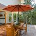 ACEGOSES 7.5ft Patio Outside Shade Table Umbrella for Yard Garden Poolside and Deck Orange