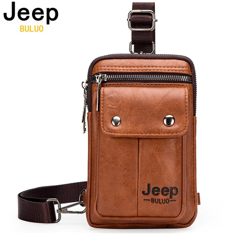 JEEP BULUO petit sac à bandoulière multifonction marque hommes sac à bandoulière jambes taille sac pour homme nouvelle mode décontracté Cool Mini