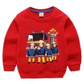 Pull Sam le Pompier pour enfants pull à manches longues dessin animé décontracté vêtements pour