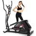 Tikmboex APP Elliptical Machine Elliptical Exercise Machine for Home Use with Adjustable 10 Levels Magnetic Resistance & LCD Display for Indoor Fitness Gym Workout Max Load 390LBS
