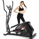 VIBESPARK APP Elliptical Machine Elliptical Exercise Machine for Home Use with Adjustable 10 Levels Magnetic Resistance & LCD Display for Indoor Fitness Gym Workout Max Load 390LBS
