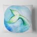 Designart 'Mermaid Fish Tail' Nautical & Coastal Printed Throw Pillow