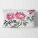 Designart 'Vintage Purple Peonies Branch' Traditional Printed Throw Pillow