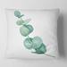 Designart 'Young Eucalyptus Leaves and Branches II' Traditional Printed Throw Pillow