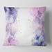 Designart 'Purple & Pink Abstract With Colorful Splashes I' Modern Printed Throw Pillow