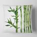 Designart 'Bamboo Branches In The Forest III' Tropical Printed Throw Pillow