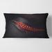 Designart 'Beautiful Female Eye With Black Skin, Red Diamonds' Modern Printed Throw Pillow