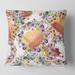 Designart 'Vibrant Wild Spring Leaves, Wildflowers & Berries' Modern Printed Throw Pillow