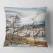 Designart 'Spring Landscape With The Cloudy Sky and The River' Lake House Printed Throw Pillow