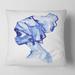 Designart 'Blue Fashion Portrait of African American Woman' Modern Printed Throw Pillow