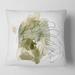 Designart 'Line Art Monstera Branch Tropical Abstract Leaves' Traditional Printed Throw Pillow