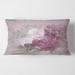 Designart 'Vintage Purple and Pink Flowers II' Traditional Printed Throw Pillow