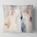 Designart 'Pastel Abstract With Dark Blue Pink & Gray Spots' Modern Printed Throw Pillow