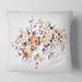 Designart 'Pink Wild Roses' Traditional Printed Throw Pillow