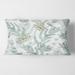 Designart 'Floral Seamless Pattern Succulents Ferns Thorns' Farmhouse Printed Throw Pillow