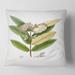 Designart 'Vintage Blossoming Flower II' Traditional Printed Throw Pillow