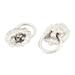 Metal Lion Head Shaped Drawer Cabinet Door Ring Pull Handle 2 Pcs - Silver Tone - 2.6" x 1.6" x 0.6"(L*W*T)